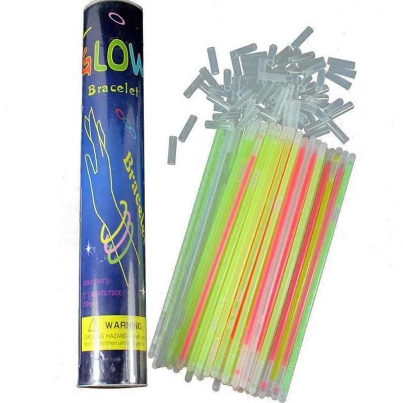 Цветные флуоресцентные палочки, одноразовые флуоресцентные палочки для браслета, светящиеся палочки, креативные детские игрушки