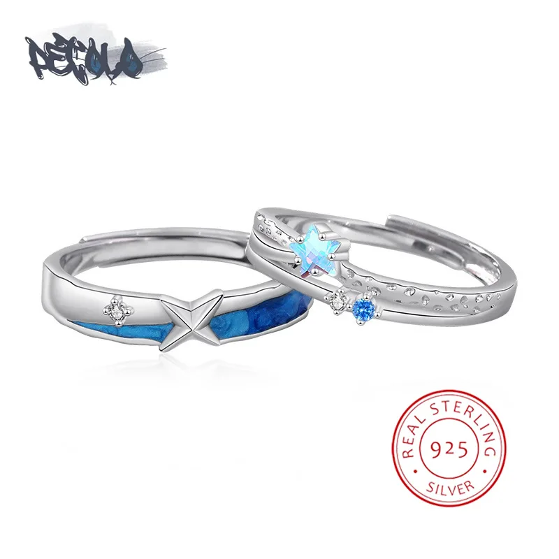 

Новинка, Женское кольцо из искусственного серебра, кольцо с эмалью в виде морской звезды, волшебное кольцо, подарок на день Святого Валентина, свадебное кольцо