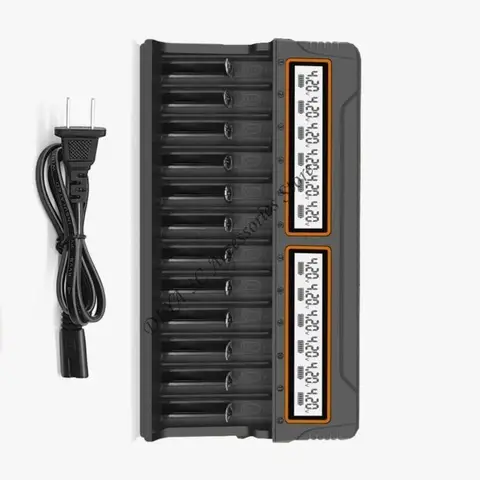 Портативное 12 -слот -зарядное устройство для AA 3A 18650 14500 и больше моделей батареи N7YA