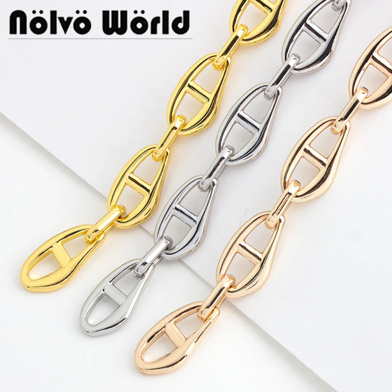 

0.5-5meters 16mm 3 colors Alloy chain shoulder bag gold bag chain purse accessories bag heavy duty strap