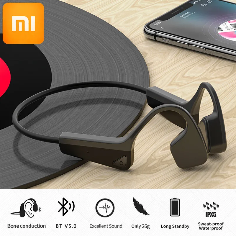

Xiaomi Bone Conduction Sports Headphones Wireless Earphone Bluetooth-Compatible Headset Hands-free With Microphone For Running