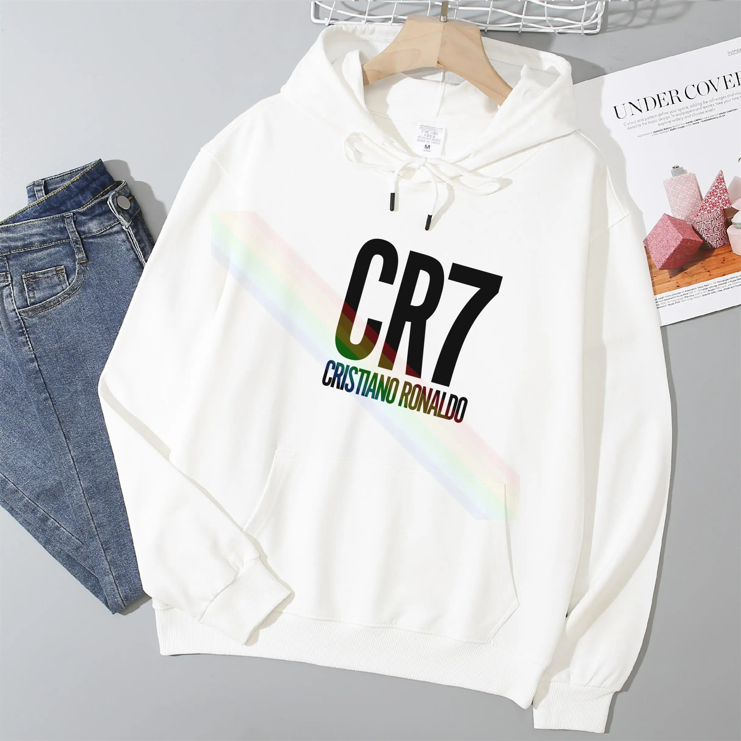 

CR7 Popular Printed Retro Autumn High Quality Unisex Top Hoodie Mens Wool Clothing Sweatshirt Pullover Asian Size