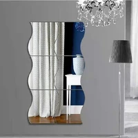 full body mirror 6 wave combination mirror stereo wall stickers mirror new wall stickers dormitory cosmetic mirror home mirror