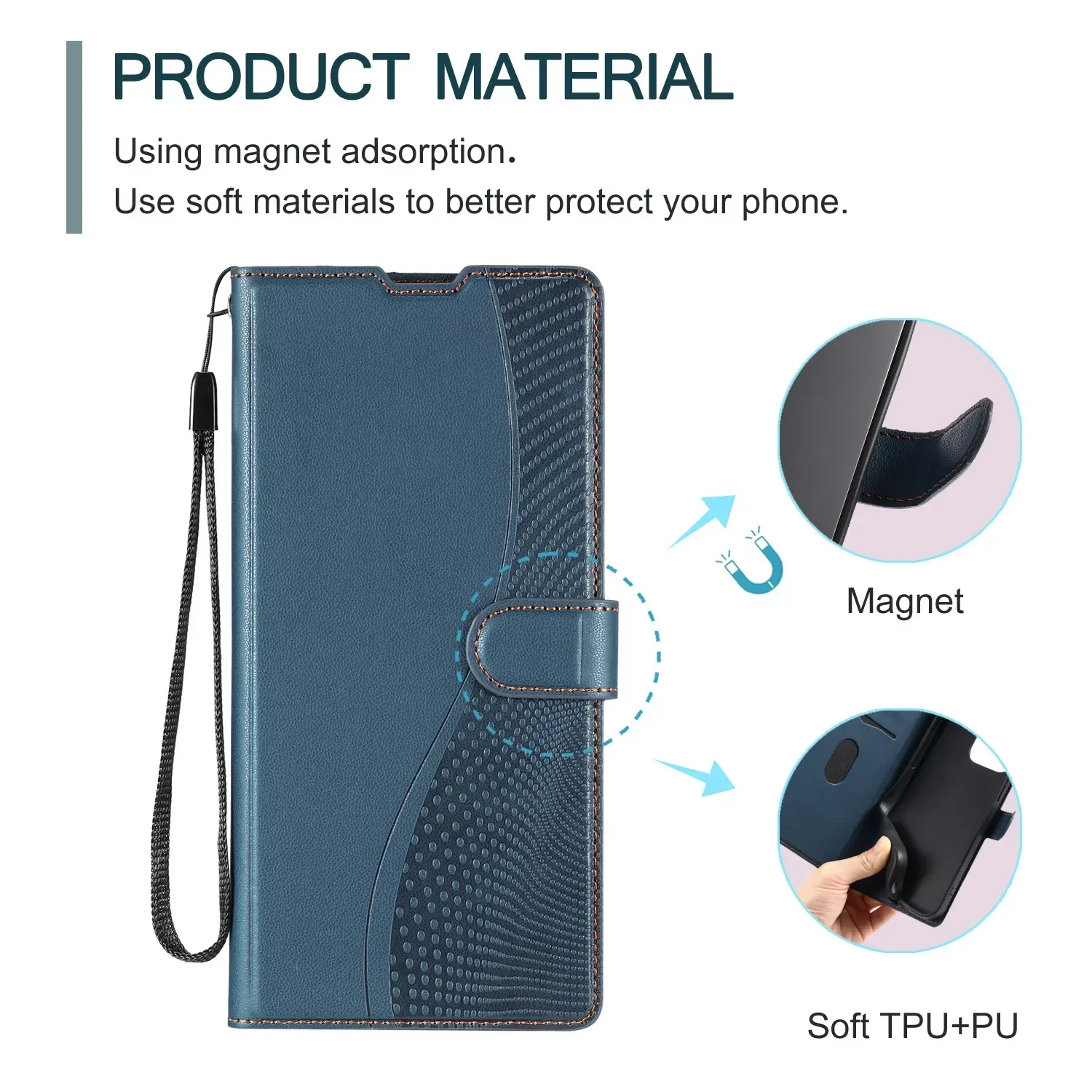 Кожаный чехол-книжка для телефона Samsung Galaxy A20 A40 A50 A70 A51 A71 A12 A32 A52 A13 A23 A33 A53 A73