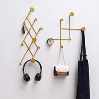 simple decoration hooks iron art creative porch wall hanging clothes rack key hat bag storage hangers multi function furniture