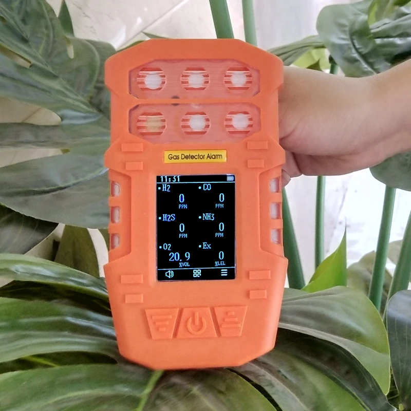 

Portable Multi Gas Detector CH4 O2 H2S CO 4 Gas Monitor