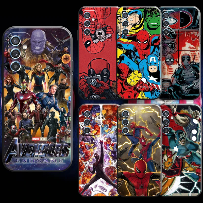 

Marvel Spiderman Comics For Xiaomi Redmi 7 7A 8 8A 7 Note 7 8 2021 Pro 8T Phone Case Coque Funda Black Soft Carcasa