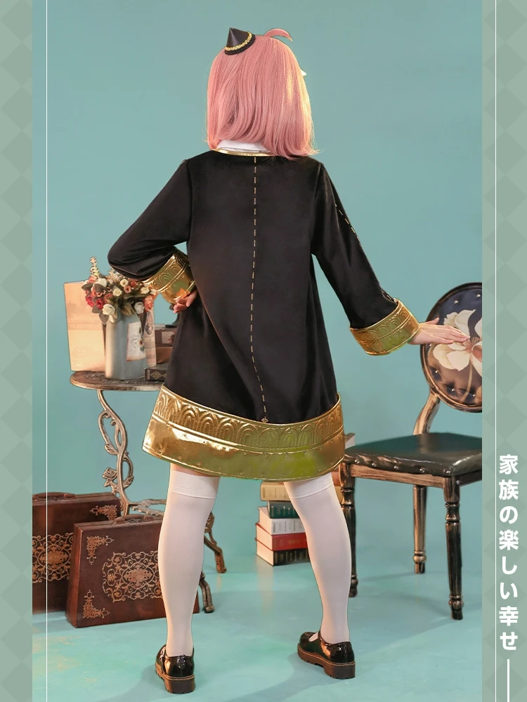 Аня Форгер Косплей Аниме Костюм Хэллоуин Женское Платье Униформа Наборы Парик