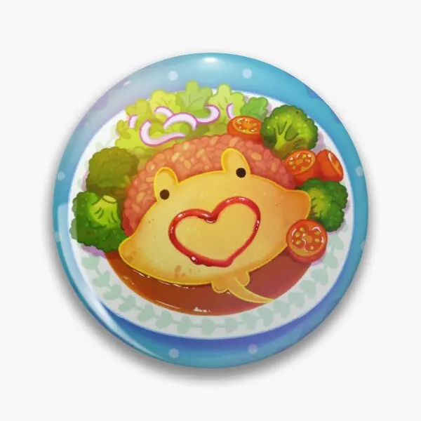 

Sea Omurice Soft Button Pin Women Badge Creative Hat Clothes Lover Brooch Collar Funny Fashion Jewelry Metal Cute Decor
