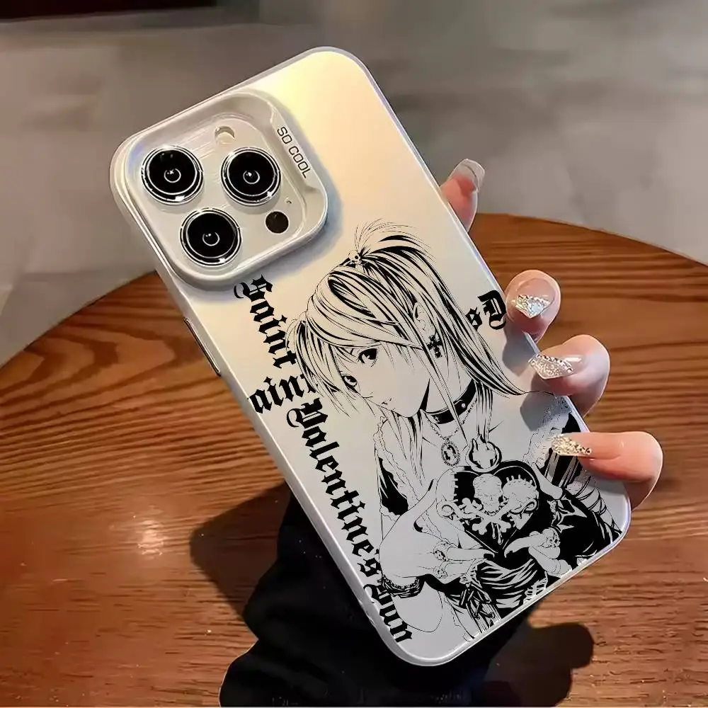 Фото Роскошный чехол Clmj Death Note Misa для телефона, цвет серебристый, для iPhone 17 16 15 14 13 12 11 Pro Max Plus №2