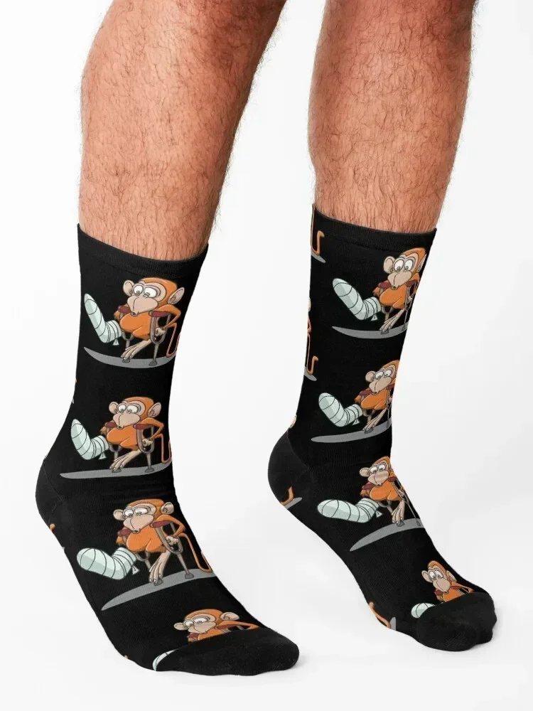 Сломанная нога случайные костыли Носки с цветочным принтом в стиле ретро