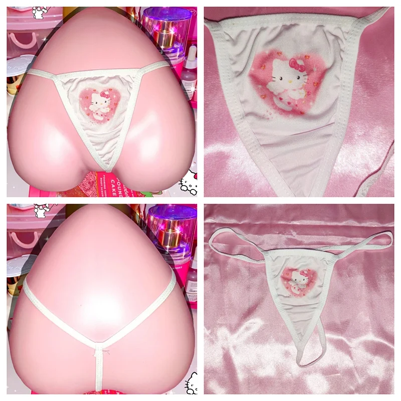 

Sanrios Thong Underwear Women Hello Kitty Cartoon Original Design Sweet Cool Hot Girl Love Printed Thong Underwear Female Gift