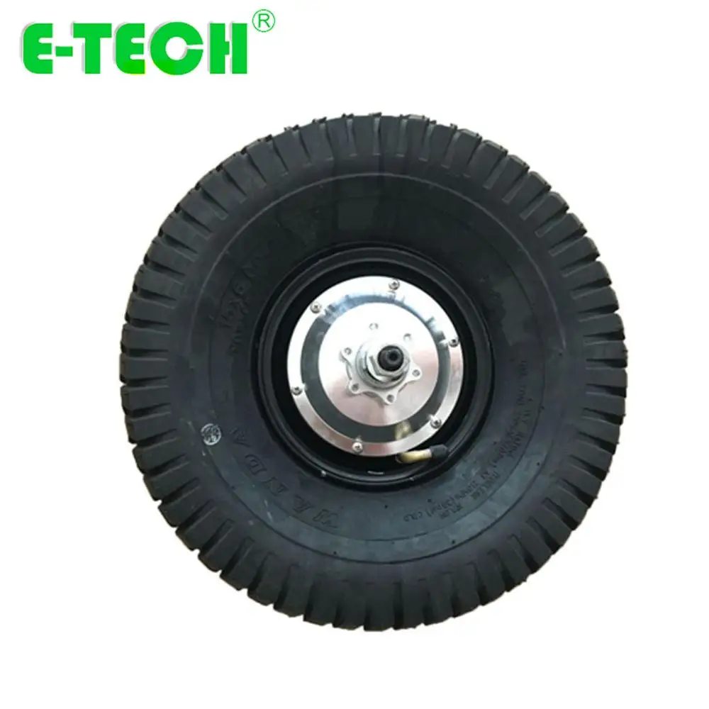 

CE approved 500W 800W single shaft double shaft 15 inch DC brushless golf hub motor wheel