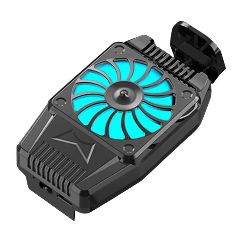 

H15Universal Mobile Phone Game Cooler System Mute Strong Wind Cooling Fan Gamepad Holder Stand Radiator Auxiliary Chicken-eating