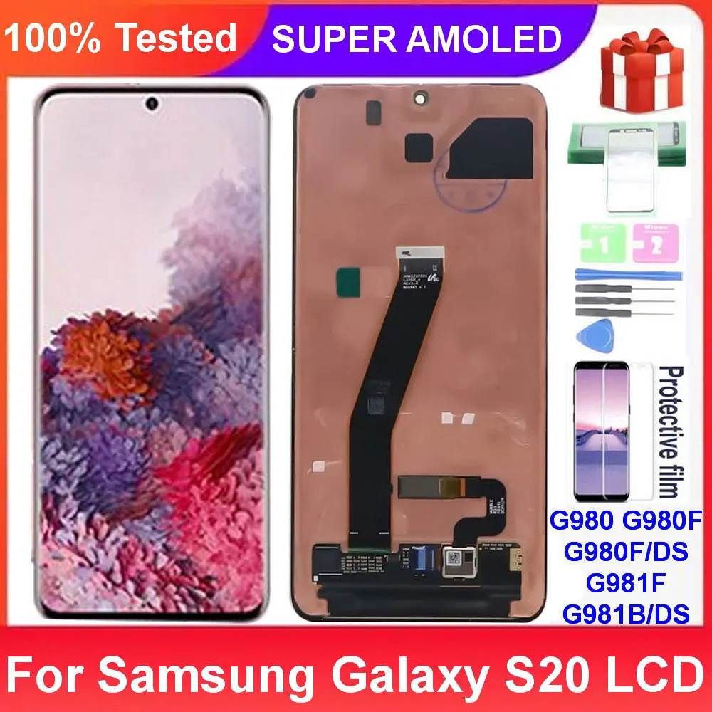 Super AMOLED для Samsung Galaxy S20 G980 G980F G981F ЖК-дисплей сенсорный экран дигитайзер с дефектами