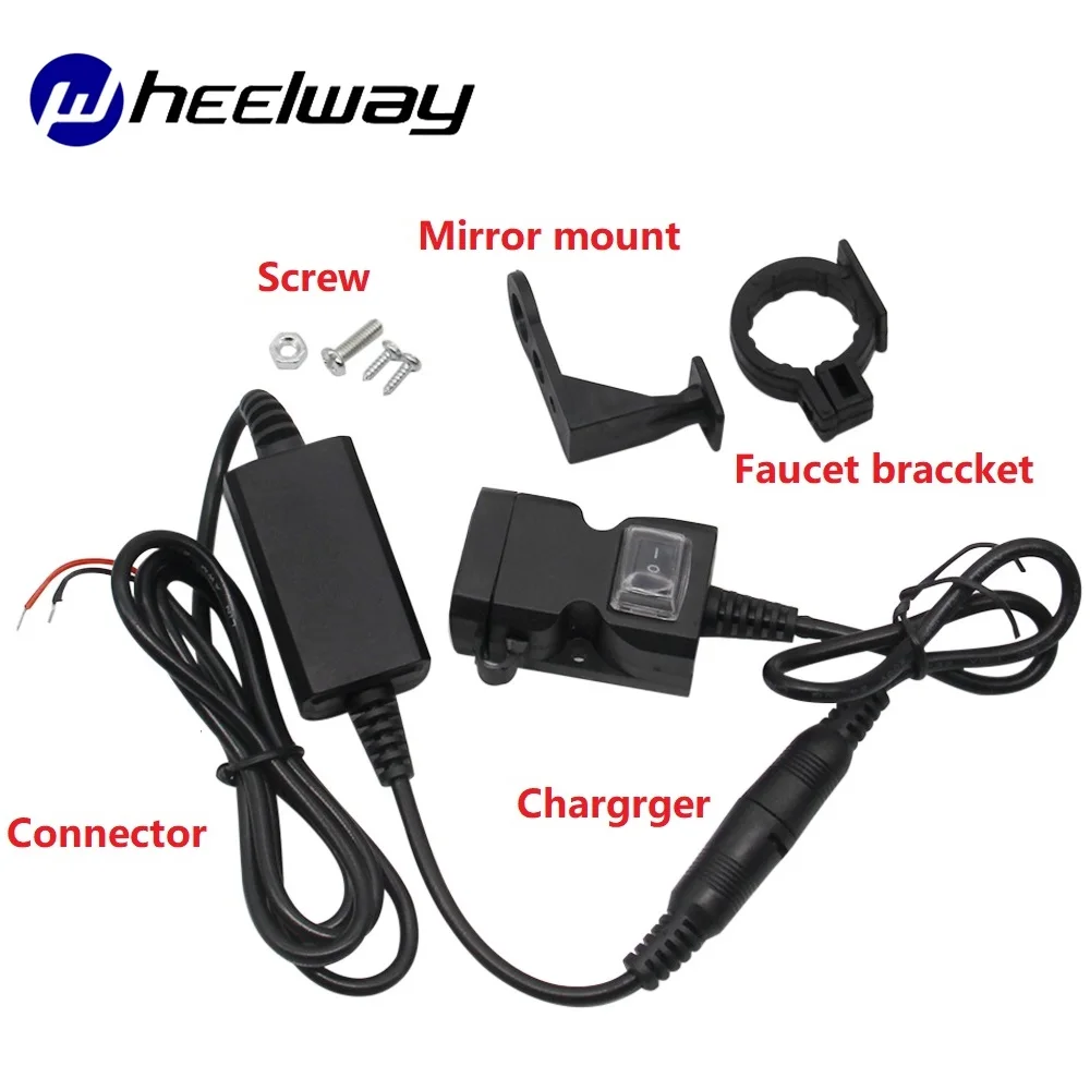 

Dual USB Port 12V Waterproof Motorcycle Motorbike Handlebar Charger 5V 1A/2.1A Adapter Power Supply Socket for Phone Mobile
