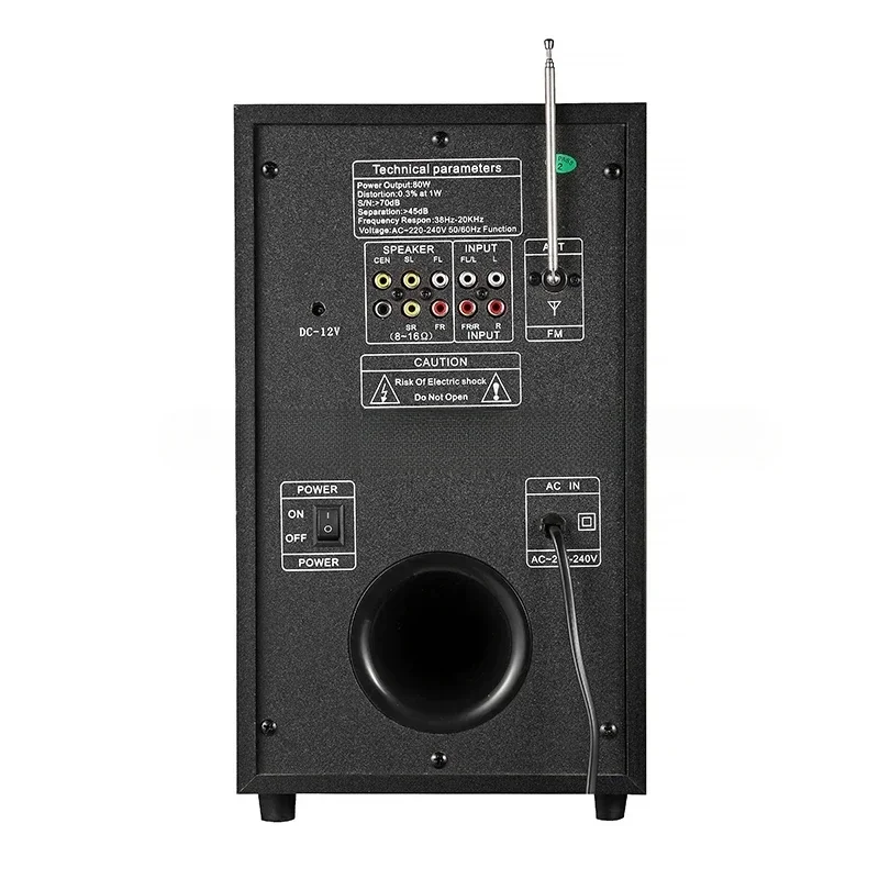 Высоко стеклянный бас Hi-Fi Surround Sound 5.1 Динамик TG-1005 5.1-канальные системы домашнего