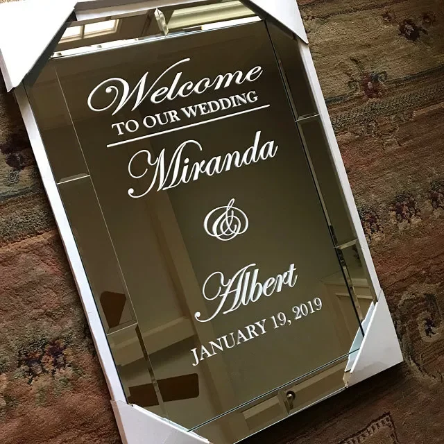 Виниловая наклейка с простым дизайном jmtbridal приветственное зеркало