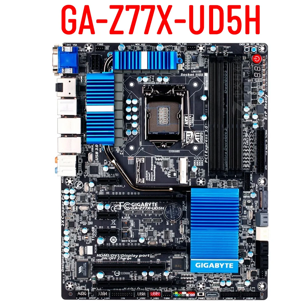 I3 i5 i7 процессор Intel Z77 Материнская плата 1155 GA-Z77X-UD5H материнская DDR3 32 Гб PCI-E 3 0 USB2.0