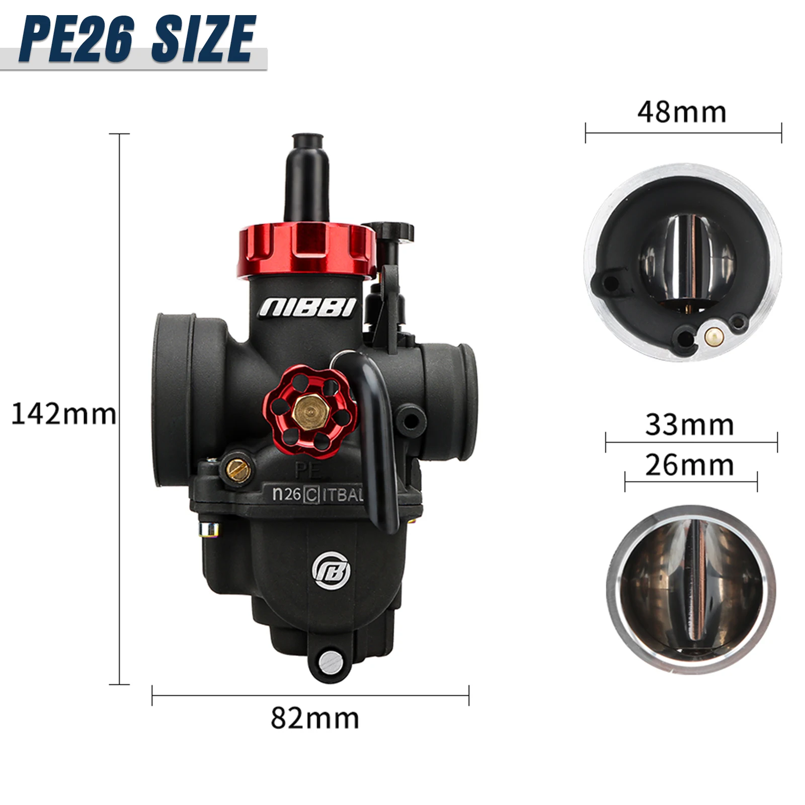 

Карбюратор мотоциклетный niоранжевый, 2T, 4T, PE24/26/28/30 мм