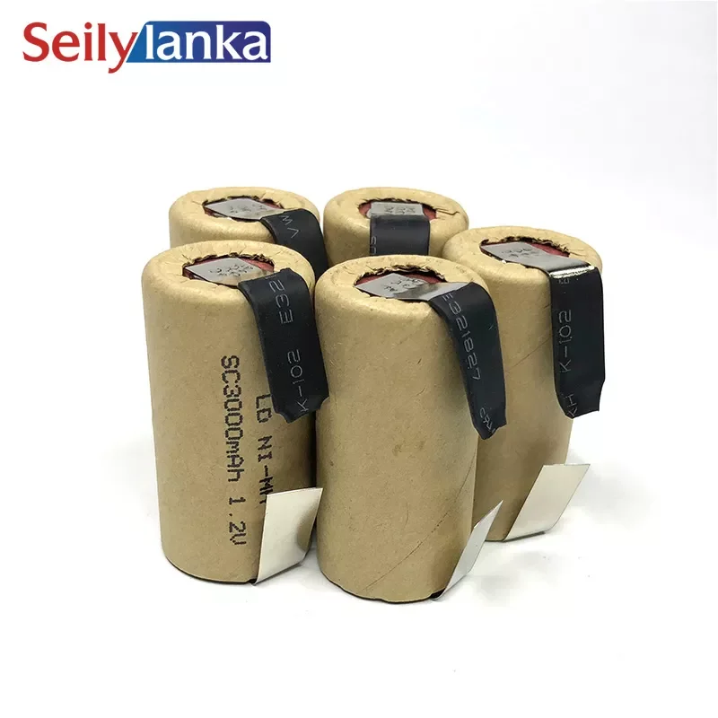 

With solder tab Power Cell CD Ni MH rechargeable power tool battery cell SC 3000mAh discharge rate