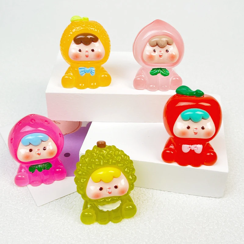 Светящиеся Мультяшные желе фрукты Детские аксессуары сделай сам кремовый клей