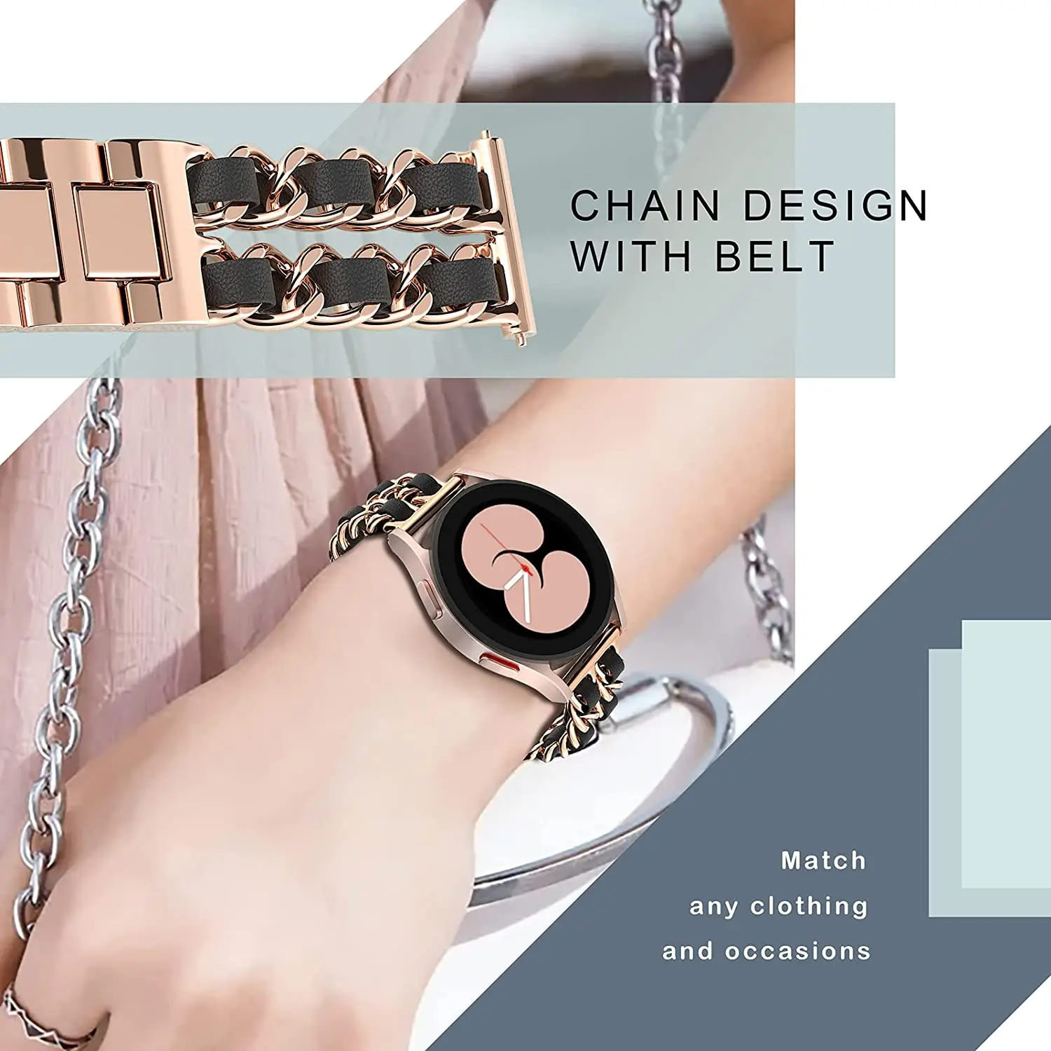 Ремешок для Samsung Galaxy Watch 4/Classic/46 мм/42 мм/active 2 Gear s3/S2 matel браслет Huawei GT/2/GT2/3 Pro 20 мм 22 -