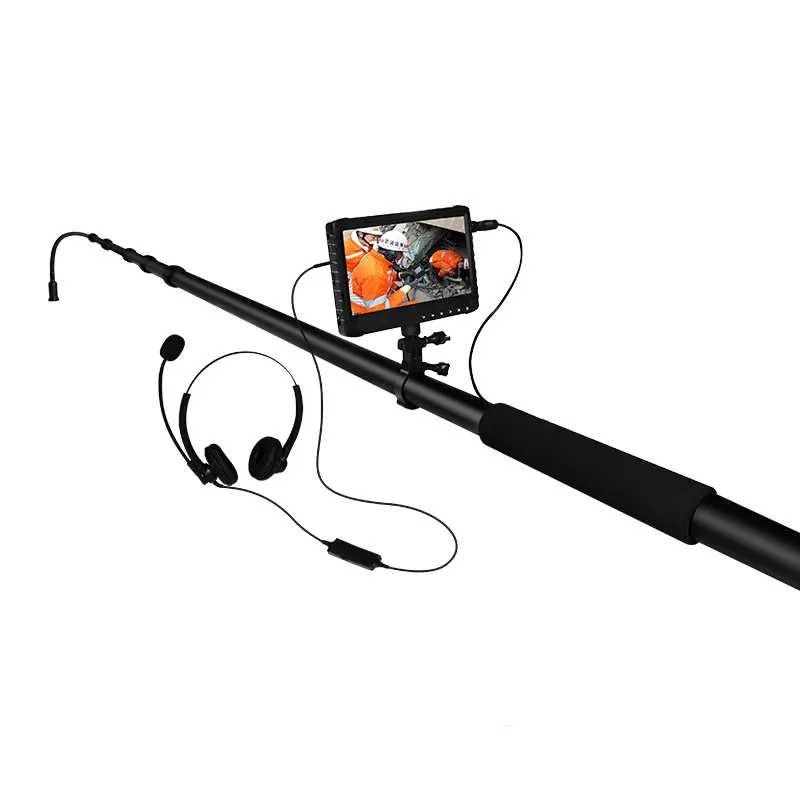 

1080P 8m Pole-Mounted 9 LED Lights Video Record Picture Snap handheld Search Camera with communication