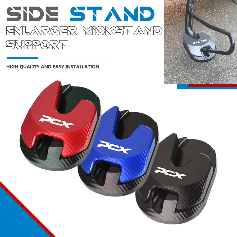 

For HONDA PCX150 PCX125 ADV150 PCX160 2018-2023 Motorcycle Accessories CNC Kickstand Foot Side Stand Extension Pad Support Plate