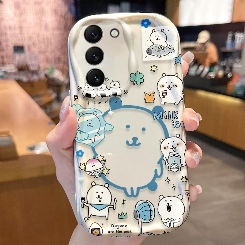 Фото Чехол Kawaii Qoos Joke Bear для Samsung Galaxy S26 S25 S24 Plus S23 Ultra S22 S21 S20 FE A73 A71 4G A57 A56 A55 A54 A53 5G №2