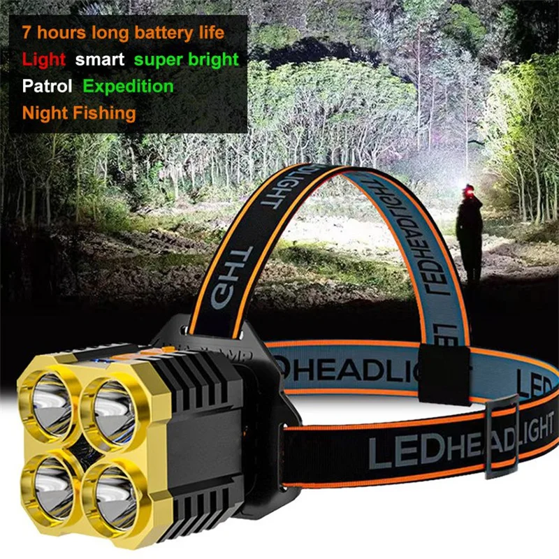 

Перезаряжаемый суперъяркий светодиодный налобный фонарь, фонарь для рыбалки, фонарь для охоты, налобный фонарь для кемпинга, фонарь, налобн...