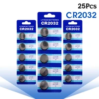 25pcs cr2032 button cell battery 3v lithium batteries for watch toys computer calculator control cr 2032 dl2032 kcr2032