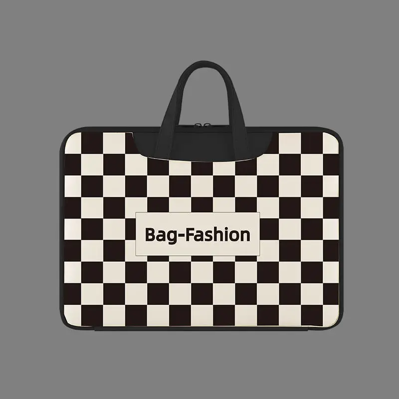 

Checkerboard Grid Laptop Bag 13 14 15.6 Inch Waterproof Laptop Sleeve Bag for Macbook Huawei HP Dell Fashion Handbag Laptop Bag
