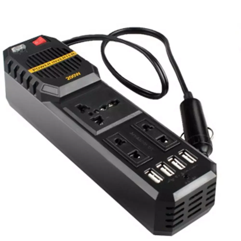 

Car Inverters Auto Power Inverter DC 12V To AC 220V 4 USB Charger Ports Voltage Converter Car Accessories