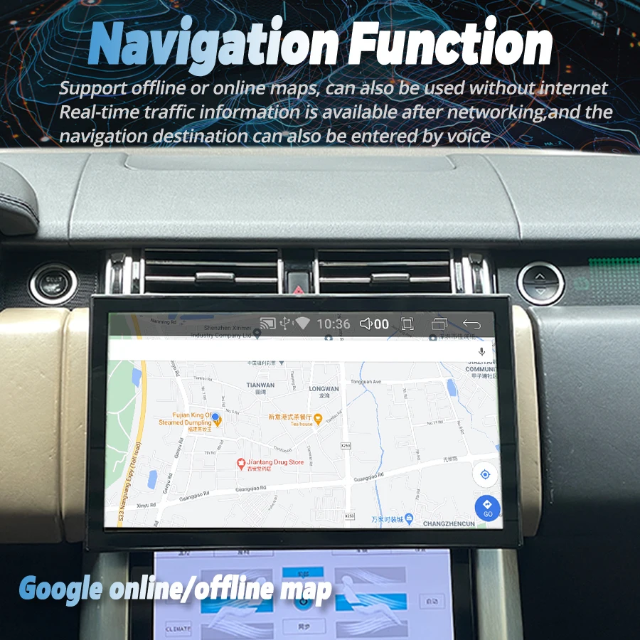 Автомобильный мультимедийный плеер 13 дюймов Android GPS-навигация стерео для Land Rover