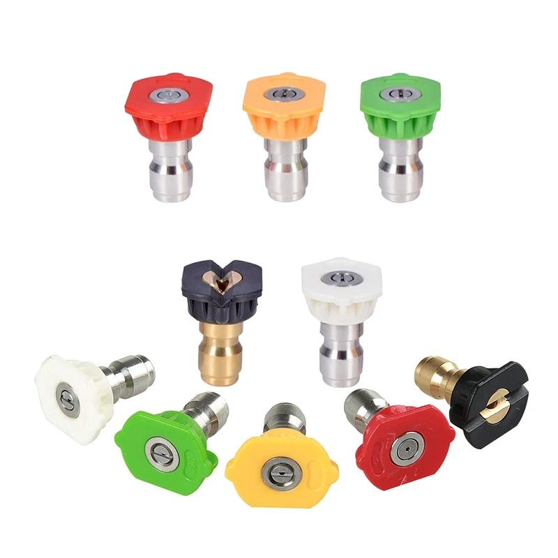 

7X High Pressure Washer Kit, 7 Power Washer Spray Nozzle Tips,1/4 Inch 4500 Psi (2.5 Gpm) & 5Pcs Pressure Washer Spray Nozzles 1