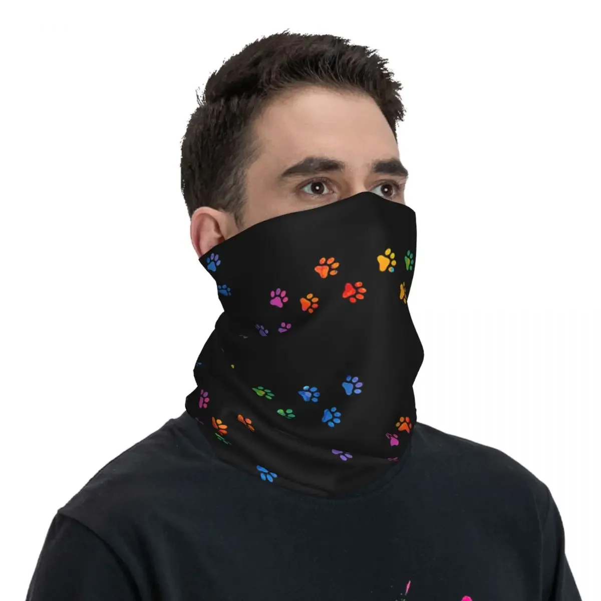 MASK - акварельная красочная бандана гетры с принтом шарф теплая повязка на голову