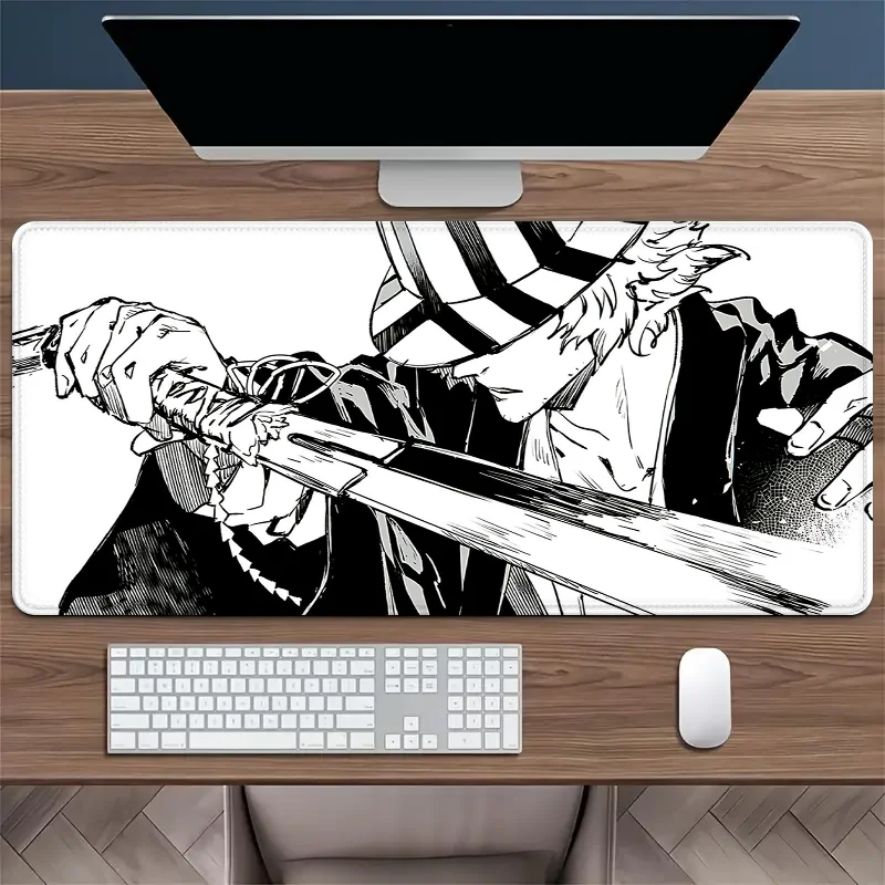 XXL Коврик для мыши Samurai Comic Art Нескользящие настольные коврики с прошитыми краями