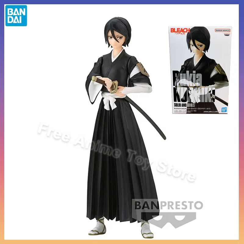 

Bandai Original BLEACH Figure Solid and Souls Kuchiki Rukia Anime Action Figure Statuary Collection Model Toys Ornament in Stock