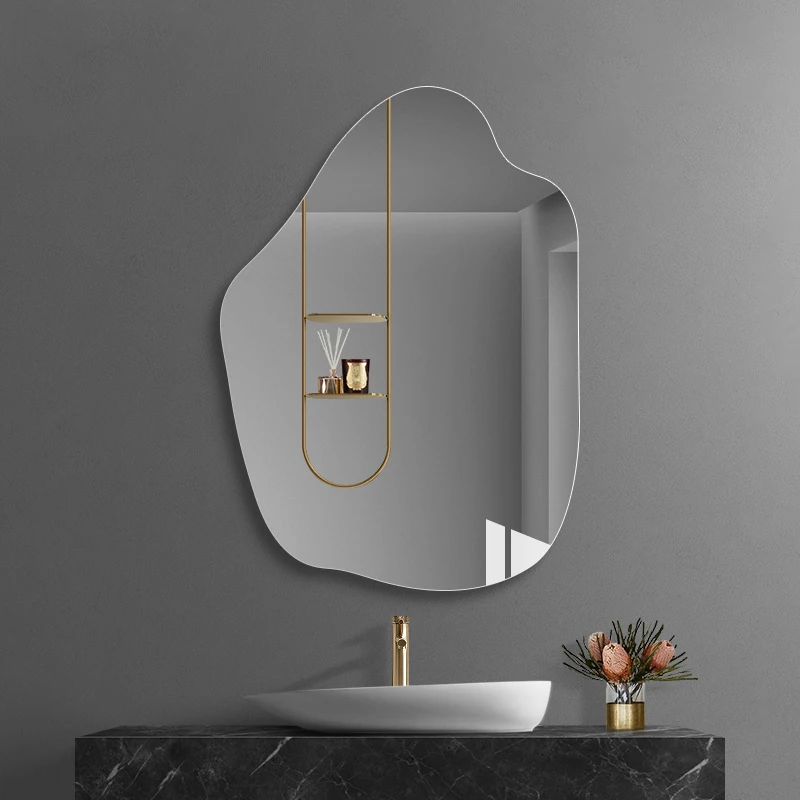 

Big Full Body Mirror Makeup Toilet Irregular Magnifying Pocket Shower Mirror Wall Bathroom Long Espejo Cuerpo Entero Miroir