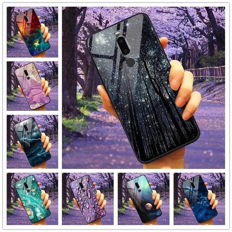 Роскошный чехол из закаленного стекла для Meizu Note 8 9 M8 Funda бампер Твердые чехлы на