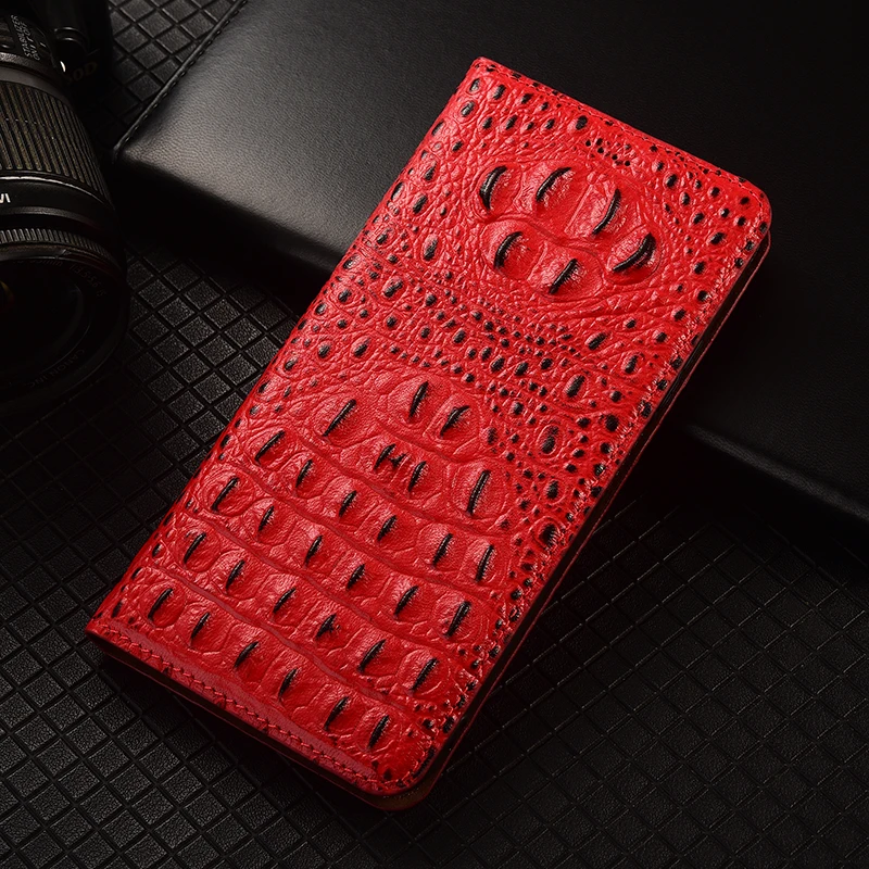 Фото Чехол-флип из натуральной кожи для Redmi K50 K60 K60E K70 K70E K80 K90 Pro Max Ultra, с отделениями для карт, с защитой от царапин, под крокодиловую кожу №3