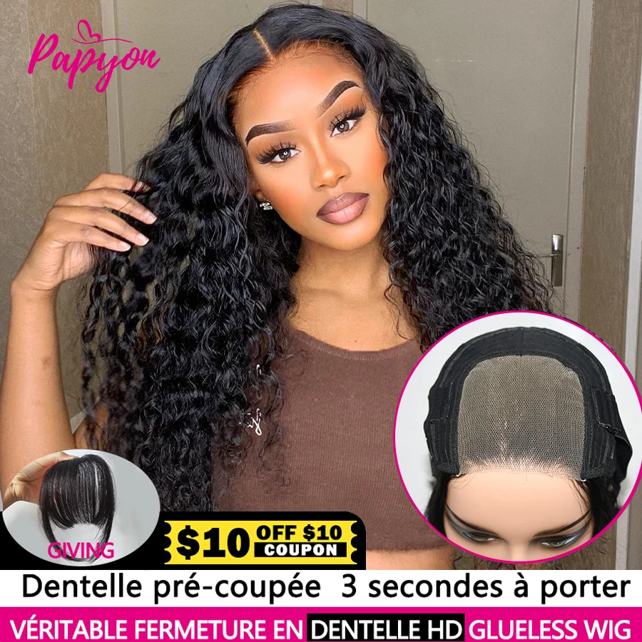 Parrucca Glueless Capelli Umani Pronti Da Indossare 28 30 32 Pollici Parrucca Di Capelli Umani Ricci Profondi Parrucca Pre-Tagliata Trasparente Senza 