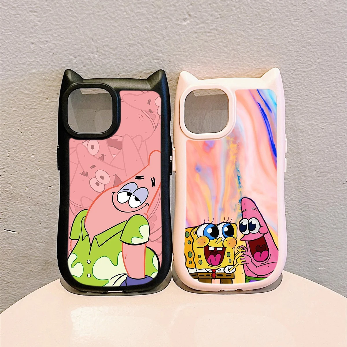 Мягкие чехлы с кошачьими ушками для телефонов iPhone 15 14 13 12 11 Pro Max Plus XR прозрачная