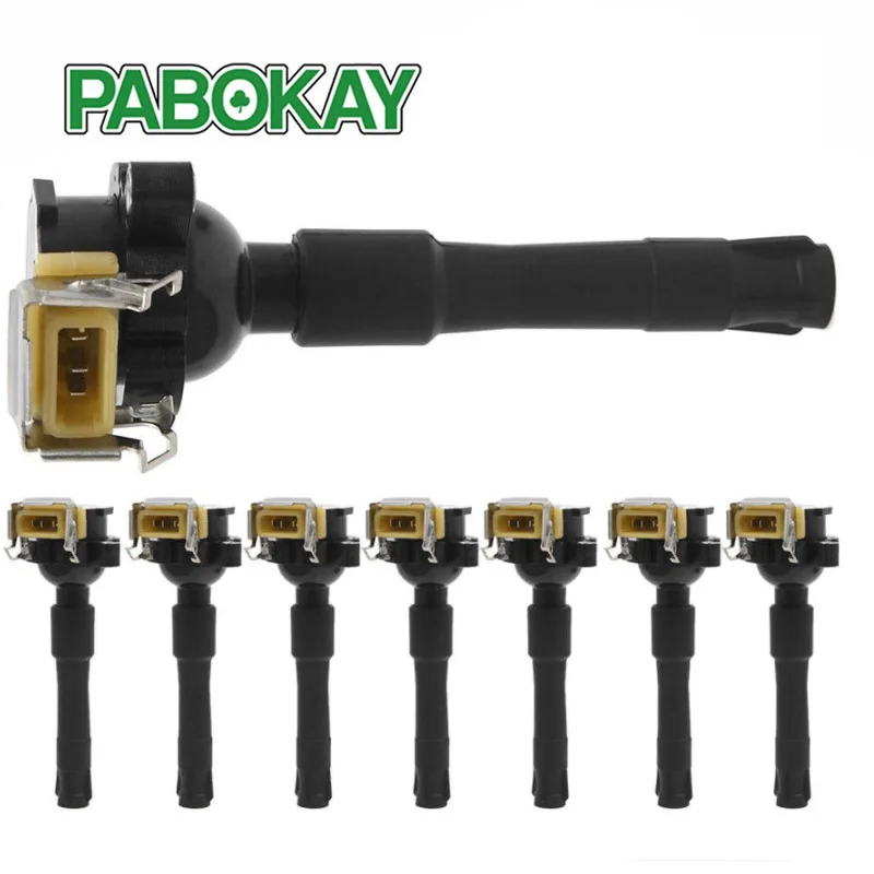 

8 pieces x IGNITION COIL COILS 12131703228 for BMW E38 E39 E31 X5 540i 750iL 4.4 4.6 12131748018 12139067830 1748017 1748018