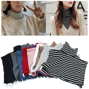 Elegant Round Neck Fake Collar Bottoming Scarf Removable Detachable High Collars Bottoming Clothing Accessories