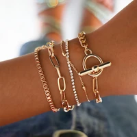 2022 europe and the united states new geometric bracelet simple fashion all match multi layer chain gift ladies wholesale