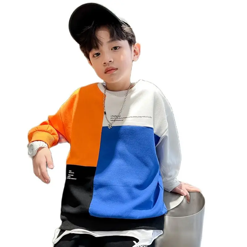 

Children Spring Fashion Print Harajuku Casual Hoodie Coat Boy Top Outdoor Sport Fitness Pullover Teen Kids Streetwear Sweatshirt
