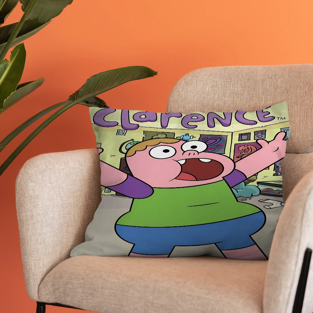 Cartoon C-Clarence TV Office Cushion Pillowcase Car Cover45X45CM Lumbar Sofa Pillowcover