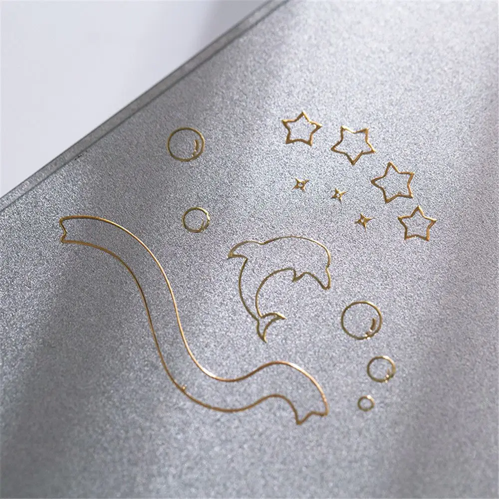 

Gold Silver Dolphin Stationary Art Supplies Transparent Scrapbooking Stick Butterfly Sticker Nail Sticker DIY Material